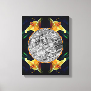 Gele leliebloem Maak je eigen foto Canvas Afdruk