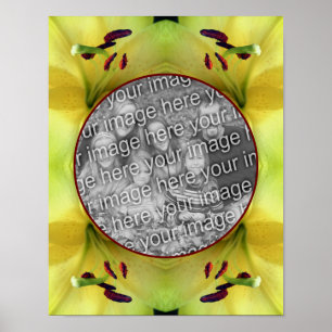 Gele leliebloem van dichtbij Maak je eigen foto  Poster
