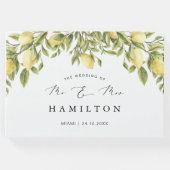 Gele Lemon amalfi kust Bruiloft Gastenboek (Voorkant)