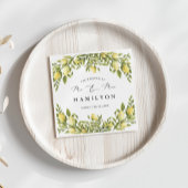 Gele Lemon amalfi kust Mediterrane Bruiloft Servet