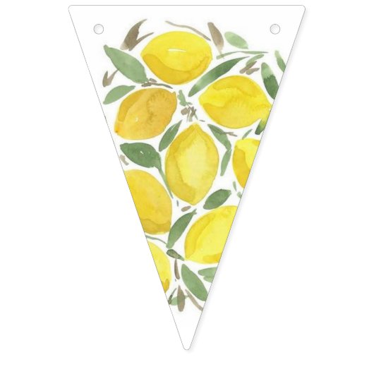Gele Lemon Bunting Flags Vlaggetjes (Tweede vlag)