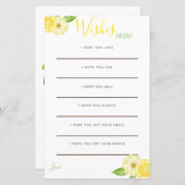 Gele Lemon Citrus Floral Baby Vermaakt Kaarten (Voorkant / Achterkant)