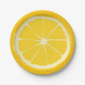 Gele lemon Citrus Fruit Slice Artistic Papieren Bordje (Voorkant)