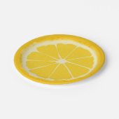 Gele lemon Citrus Fruit Slice Artistic Papieren Bordje (Gekanteld)
