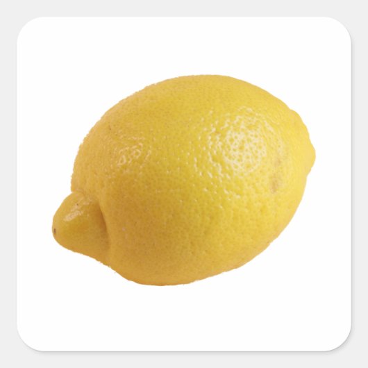 Gele Lemon, een heldere, verse eyecatcher Vierkante Sticker (Voorkant)