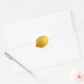Gele Lemon, een heldere, verse eyecatcher Vierkante Sticker (Envelop)