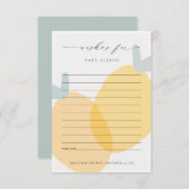 Gele Lemon Fruity Citrus wenst Baby shower Informatiekaartje (Voorkant / Achterkant)