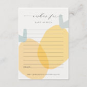 Gele Lemon Fruity Citrus wenst Baby shower Informatiekaartje (Voorkant)