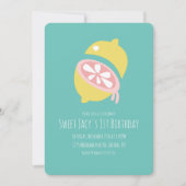 Gele Lemon met Heart Sweet Birthday Kaart (Voorkant)