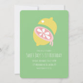 Gele Lemon met Heart Sweet Birthday Kaart (Voorkant)