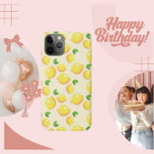 Gele Lemon Minimalistische Fruit Patroon Achtergro Case-Mate iPhone Case