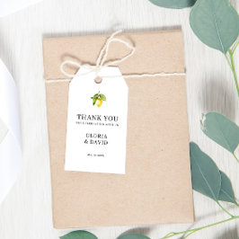 Gele Lemon Modern Wedding Cadeaulabel