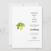 Gele Lemon QR Code Weddenschap Kaart (Voorkant)