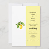 Gele Lemon QR Code Weddenschap Kaart (Voorkant)
