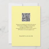 Gele Lemon QR Code Weddenschap Kaart (Achterkant)