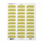 Gele Lemon Retour Adreslabels Etiket (Full Sheet)