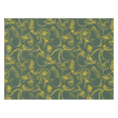 Gele Lemon Sketch op Donkergroen Tafelkleed (Voorkant (Horizontaal))