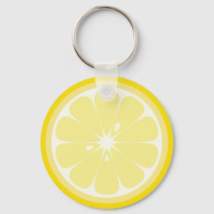 Gele Lemon Slice Sleutelhanger
