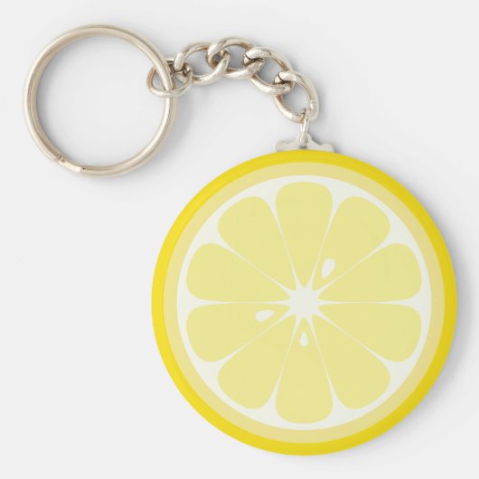 Gele Lemon Slice Sleutelhanger (Voorkant)