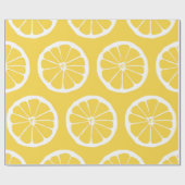 Gele lemon Slice Wrapping Paper Roll Cadeaupapier (Vlak)