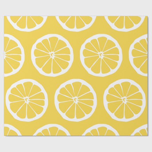Gele lemon Slice Wrapping Paper Roll Cadeaupapier (Vlak)