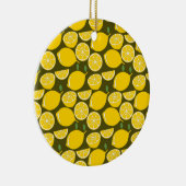 Gele Lemon Wallpaper Pattern Keramisch Ornament (Rechts)