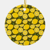Gele Lemon Wallpaper Pattern Keramisch Ornament (Voorkant)