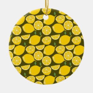 Gele Lemon Wallpaper Pattern Keramisch Ornament