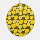 Gele Lemon Wallpaper Pattern Keramisch Ornament (Links)