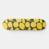 Gele Lemon Wallpaper Pattern Persoonlijk Skateboard (Horizontaal)