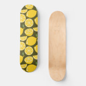 Gele Lemon Wallpaper Pattern Persoonlijk Skateboard (Voorkant)