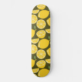 Gele Lemon Wallpaper Pattern Persoonlijk Skateboard (Voorkant)
