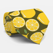 Gele Lemon Wallpaper Pattern Stropdas (Opgerold)