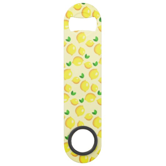 Gele Lemons Bar Key Speed Flessenopener (Achterkant)