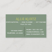 Gele Lemons Green Leaves Fresh Botanical Visitekaartje (Achterkant)