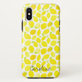 Gele Lemons in Waterverf. Naam toevoegen. Case-Mate iPhone Case (Achterkant)