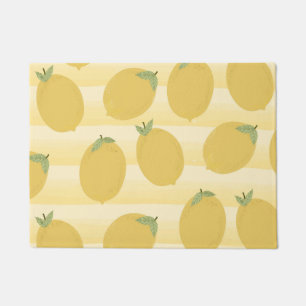 Gele lemons Summer Fruit Waterverf Fun Bright Deurmat