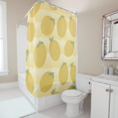 Gele lemons Summer Fruit Waterverf Fun Bright Douchegordijn (In situ)