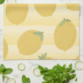 Gele lemons Summer Fruit Waterverf Fun Bright Theedoek (Gevouwen)
