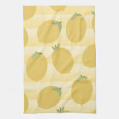 Gele lemons Summer Fruit Waterverf Fun Bright Theedoek (Verticaal)