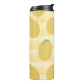 Gele lemons Summer Fruit Waterverf Fun Bright Thermosbeker (Gedraaid links)