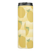 Gele lemons Summer Fruit Waterverf Fun Bright Thermosbeker (Achterkant)