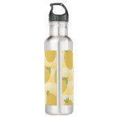 Gele lemons Summer Fruit Waterverf Fun Bright Waterfles (Achterkant)