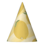 Gele Lemons Summer Fruit Waterverf Stripe Feesthoedjes (Links)