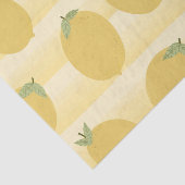 Gele Lemons Summer Fruit Waterverf Stripe Tissuepapier (Detail)