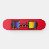 Gele lens persoonlijk skateboard (Horizontaal)