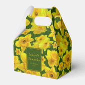Gele lente-affodil - bruiloft bedankdoosjes (Achterkant)