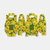 Gele lente-affodil - bruiloft bedankdoosjes (Uitgevouwen)