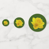 Gele lente-affodil - bruiloft confetti (Achterkanten)