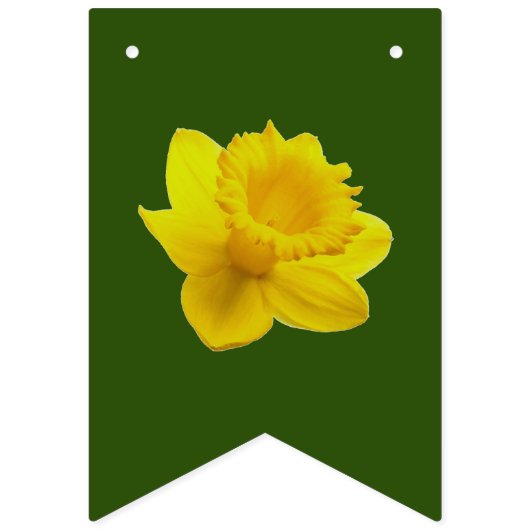 Gele lente-affodil - bruiloft vlaggetjes (Tweede vlag)